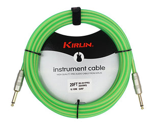 Kirlin IM-201PRG/GRF 20' Green Instrument Cable