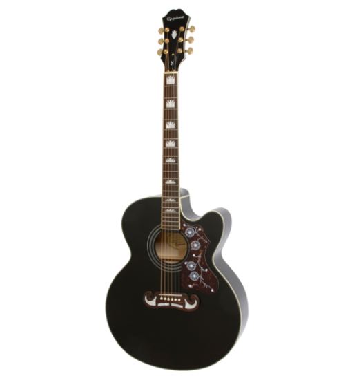 Epiphone J-200EC Studio Black Acoustic Guitar