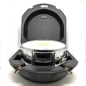 Ludwig Rockerbadge 1980s Black & White Label Snare w/Clam Shell Case + Original Stand Vintage Drum Used