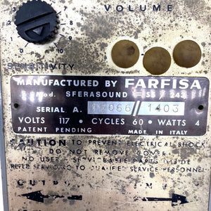 Farfisa Sferasound Vintage Organ Volume/Leslie Pedal Used