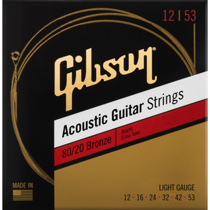 Gibson 80/20 Light Gauge - Bronze - Acoustic Strings 12-53