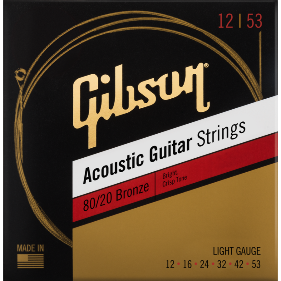 Gibson 80/20 Light Gauge - Bronze - Acoustic Strings 12-53