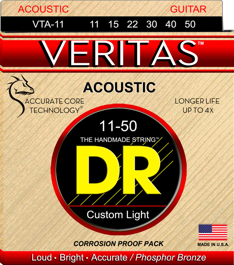 DR Veritas 11-50 Acoustic Guitar Strings