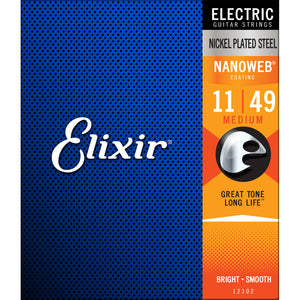Elixir 12102 Electric Guitar Strings Medium NanoWeb