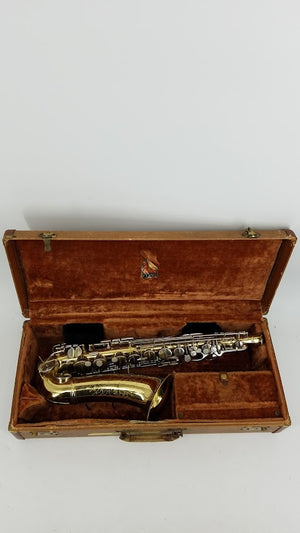 Used Conn USA 50s Alto Saxophone Shooting Stars with Hard Case and Mouthpiece