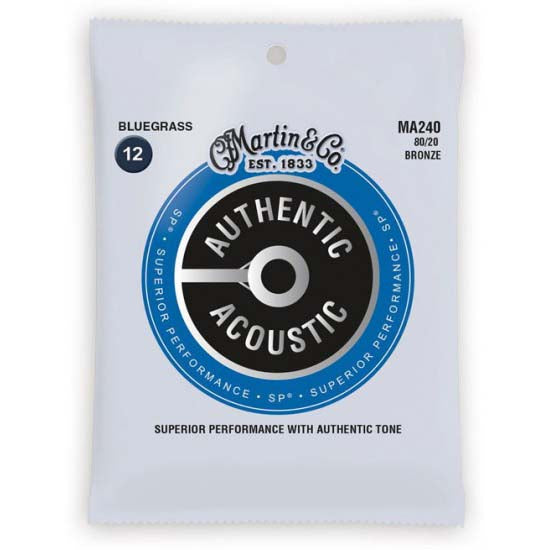 Martin Bluegrass Authentic Acoustic Guitar Strings MA240