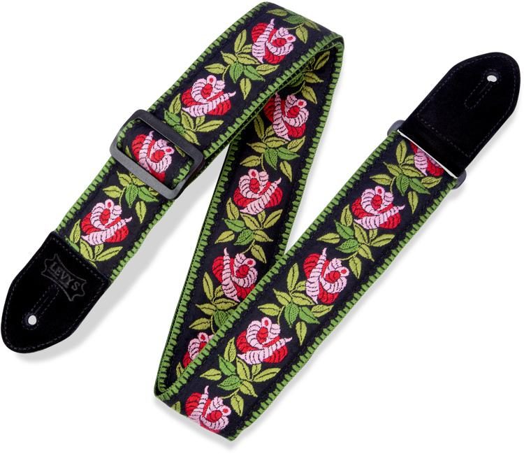 Levy's MC8JQ-003 2 in. Jacquard Strap w/ Cotton Backing and Suede Ends