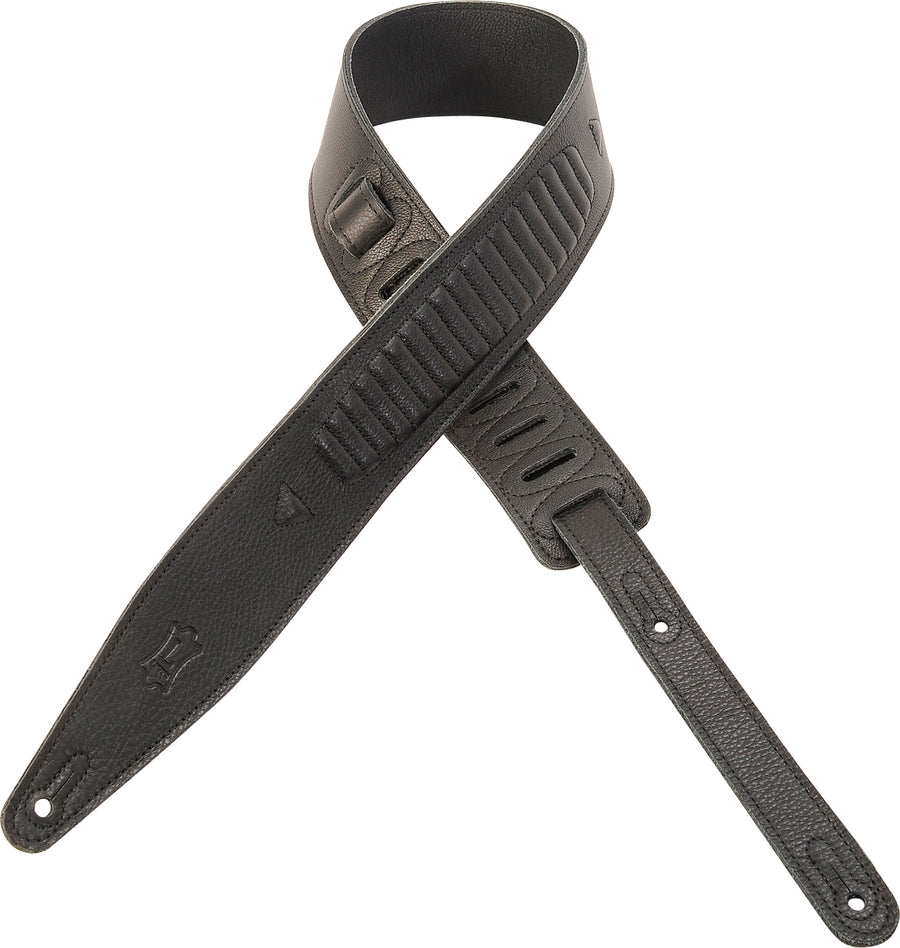 Levy's MG317MTO-BLK Rocker Leather Guitar Strap