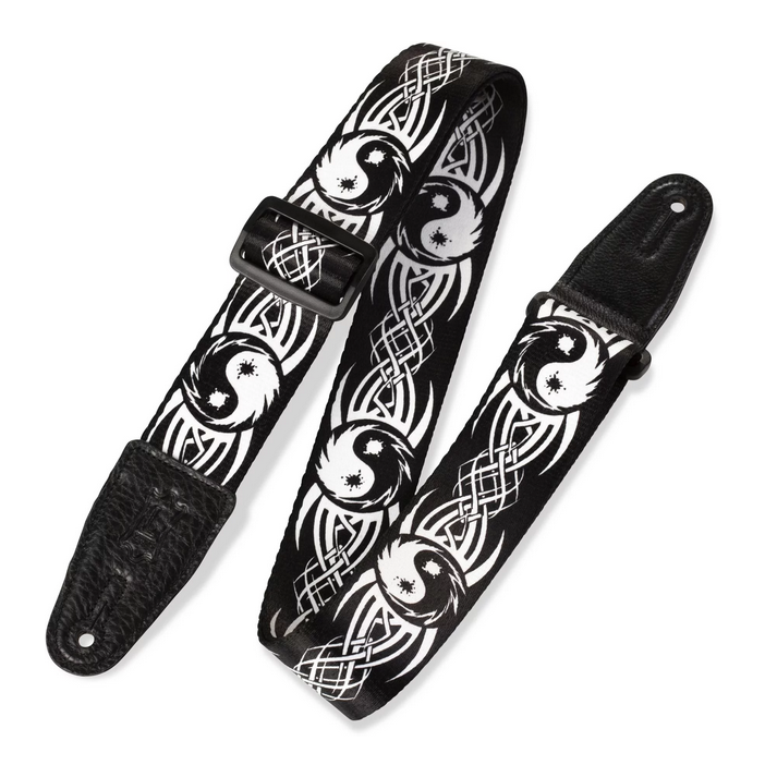 Levy's MP-15 Guitar Strap Black with Tribal Design