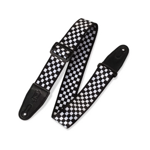 Levy's MP-28 Guitar Strap Black with Checkers