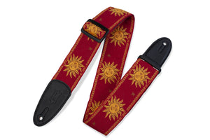 Levy's MPJG-SUN-RED Red Guitar Strap
