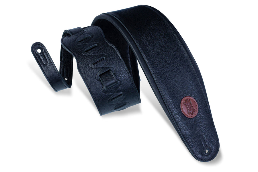 Levy's MSS2-4-XL-BLK Leather Guitar Strap
