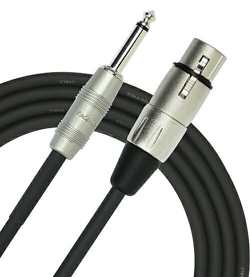 Kirlin MP-482PR/BK 6' XLR F to 1/4" Patch Cable